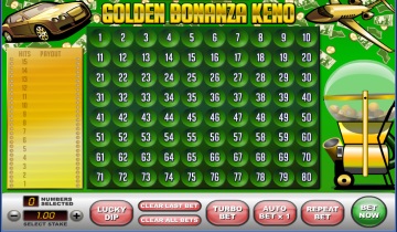 Golden Bonanza Keno is a version that follows the standard keno game format